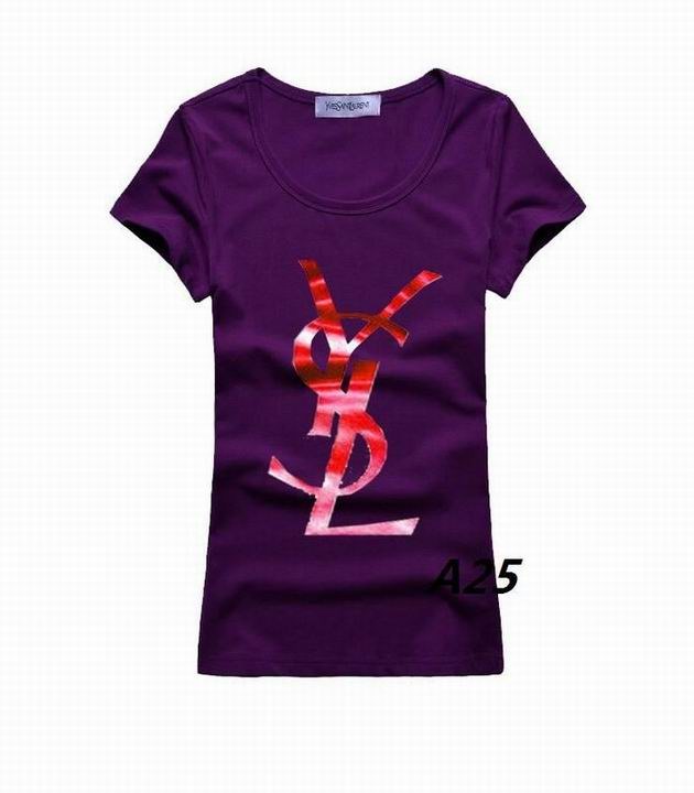 YSL short round collar T woman S-XL-149